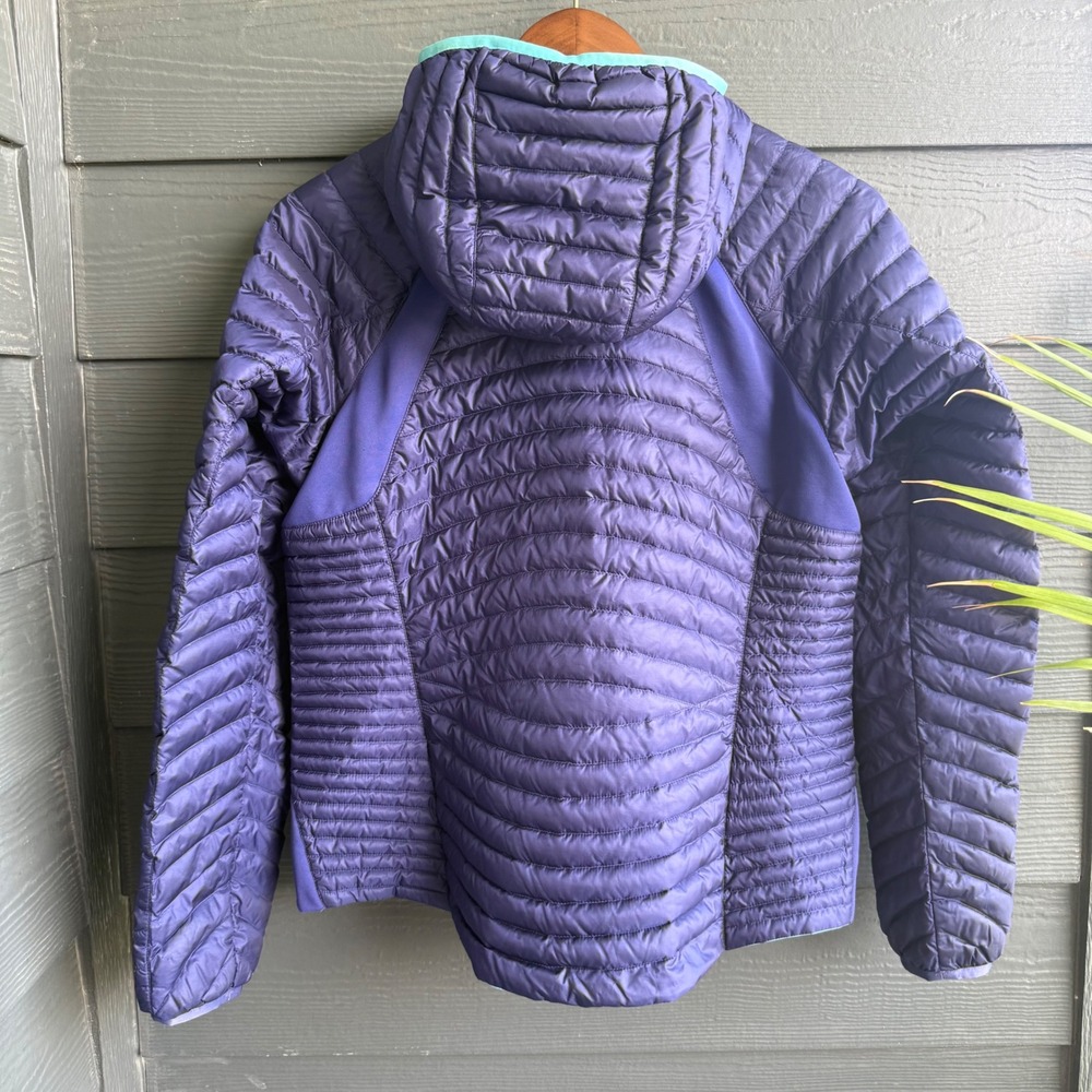 Eddie Bauer First Ascent Womens Large Purple Puffer Hooded Down Jacket 33225108 - Picture 3 of 12